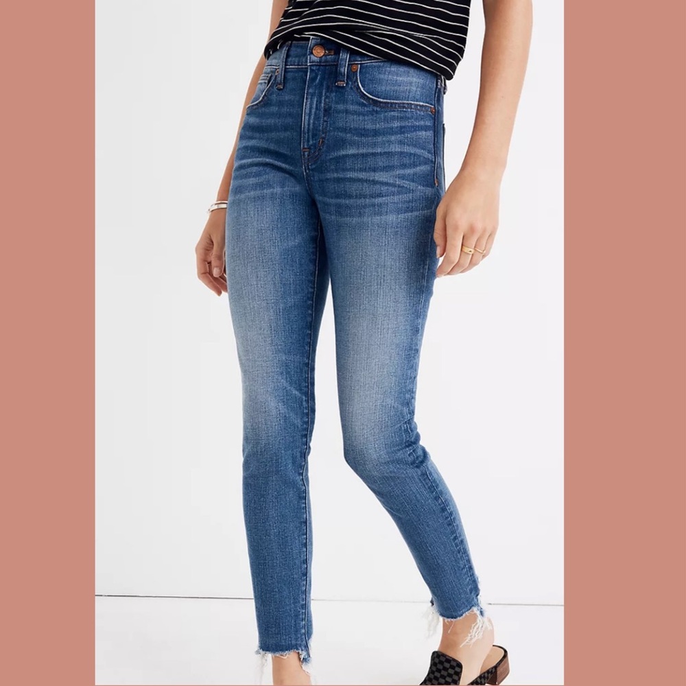 Madewell, size 28 9 inch high-rise skinny crop jeans